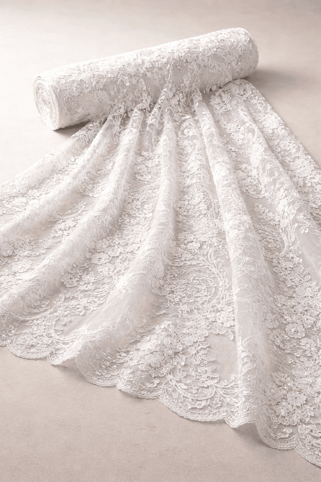 Lace Fabric (5 yards, White)